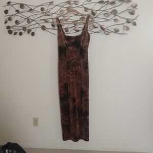 Vintage Betsey Johnson Crushed Velvet Maxi Dress